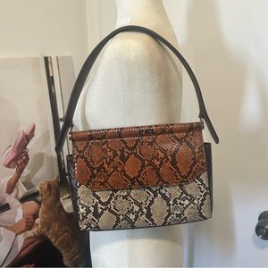 Snake print fall colored purse
